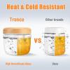 imageTronco 16 oz Glass Lunch Bowl Container with Lid Glass Food Storage Containers Leak ampamp Spill Proof Soup ampamp Stew Food Storage Meal Prep Airtight Microwave Safe BPAFree  Ideal Gifts Set of 1WhiteBamboo Lid