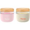 Pink/Cream-Bamboo Lid