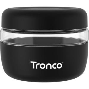imageTronco 16 oz Glass Lunch Bowl Container with Lid Glass Food Storage Containers Leak ampamp Spill Proof Soup ampamp Stew Food Storage Meal Prep Airtight Microwave Safe BPAFree  Ideal Gifts Set of 1Black