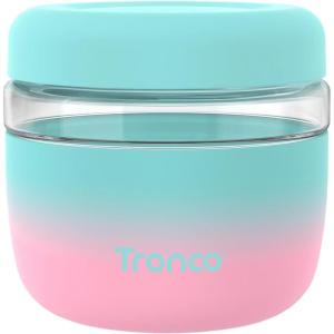 imageTronco 16 oz Glass Lunch Bowl Container with Lid Glass Food Storage Containers Leak ampamp Spill Proof Soup ampamp Stew Food Storage Meal Prep Airtight Microwave Safe BPAFree  Ideal Gifts Set of 1Bubblegum