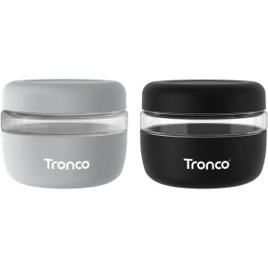 imageTronco 16 oz Glass Lunch Bowl Container with Lid Glass Food Storage Containers Leak ampamp Spill Proof Soup ampamp Stew Food Storage Meal Prep Airtight Microwave Safe BPAFree  Ideal Gifts Set of 1GreyBlack