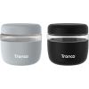 imageTronco 24 oz Glass Container with Bamboo Lids Food Storage Bowls for Soup Stew ampamp Overnight Oats Meal Prep Glass Lunch Bowl Container 100 Leak ampamp Spill Proof Airtight BPAFree Ideal Gifts AmberGreyBlack
