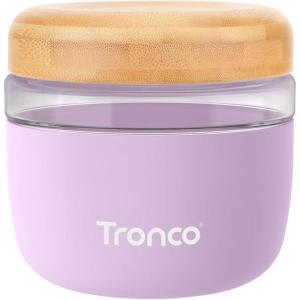 imageTronco 24 oz Glass Container with Bamboo Lids Food Storage Bowls for Soup Stew ampamp Overnight Oats Meal Prep Glass Lunch Bowl Container 100 Leak ampamp Spill Proof Airtight BPAFree Ideal Gifts AmberLilacBamboo Lid