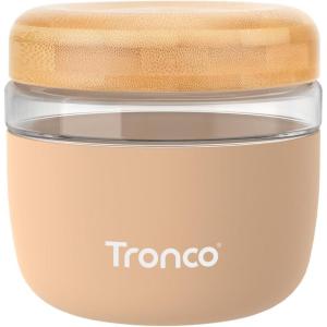 imageTronco 24 oz Glass Container with Bamboo Lids Food Storage Bowls for Soup Stew ampamp Overnight Oats Meal Prep Glass Lunch Bowl Container 100 Leak ampamp Spill Proof Airtight BPAFree Ideal Gifts AmberAmberBamboo Lid