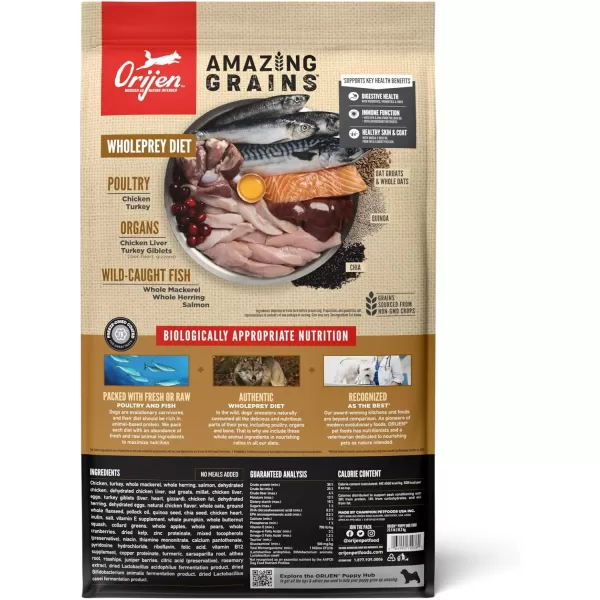 ORIJEN AMAZING GRAINS Puppy Large Dry Dog Food High Protein Dog Food for Large and Giant Puppy Breeds Fresh or Raw Ingredients 225lbPuppy