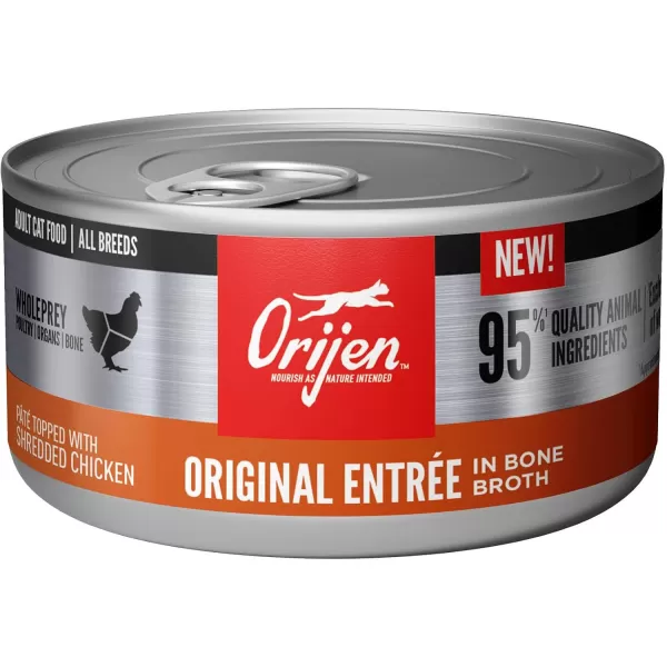 ORIJEN Adult REGIONAL RED Entree in Bone Broth Wet Cat Food Fresh and Raw Animal Ingredients 3 oz Case of 24Original