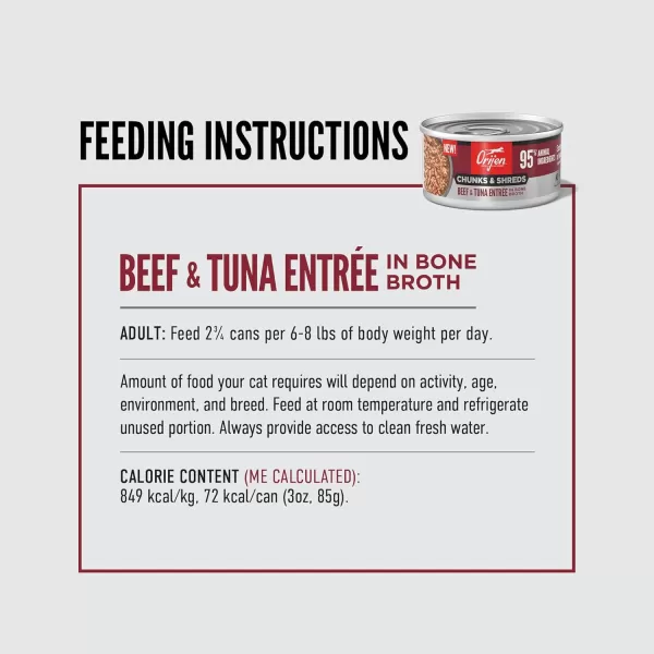 ORIJEN Chunks ampamp Shreds Beef ampamp Tuna Entre 3oz