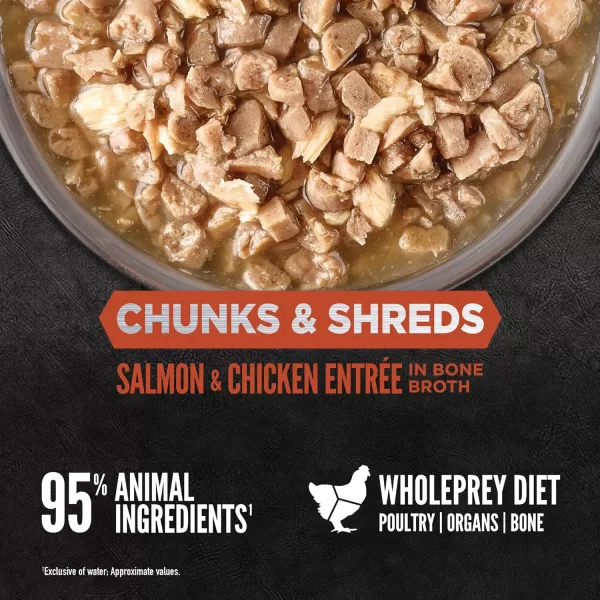 ORIJEN Chunks ampamp Shreds Wet Cat Food Salmon ampamp Chicken Entre case of 12