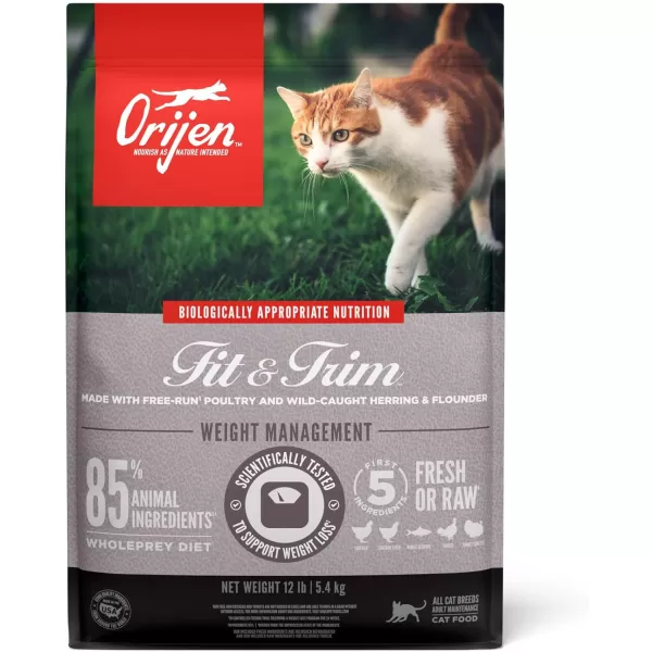 ORIJEN Dry Kitten Food Grain Free Food for Kittens With WholePrey Ingredients 4lbFit  Trim