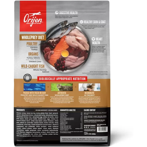 ORIJEN Dry Kitten Food Grain Free Food for Kittens With WholePrey Ingredients 4lbOriginal
