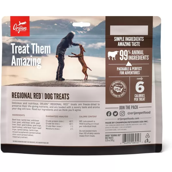 ORIJEN Freeze Dried BEEF RECIPE Dog Treats WholePrey Ingredients 325oz