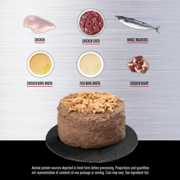 ORIJEN Kitten Chicken and Salmon Entree in Bone Broth Wet Cat Food WholePrey Ingredients 3 oz Case of 24Original