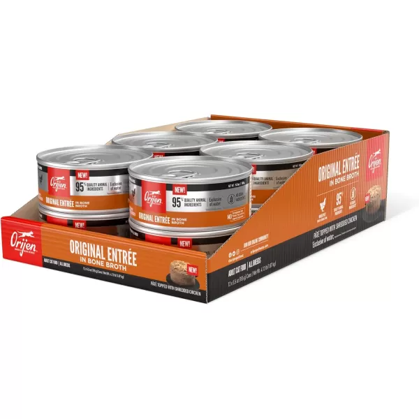 ORIJEN Kitten Chicken and Salmon Entree in Bone Broth Wet Cat Food WholePrey Ingredients 3 oz Case of 24Original