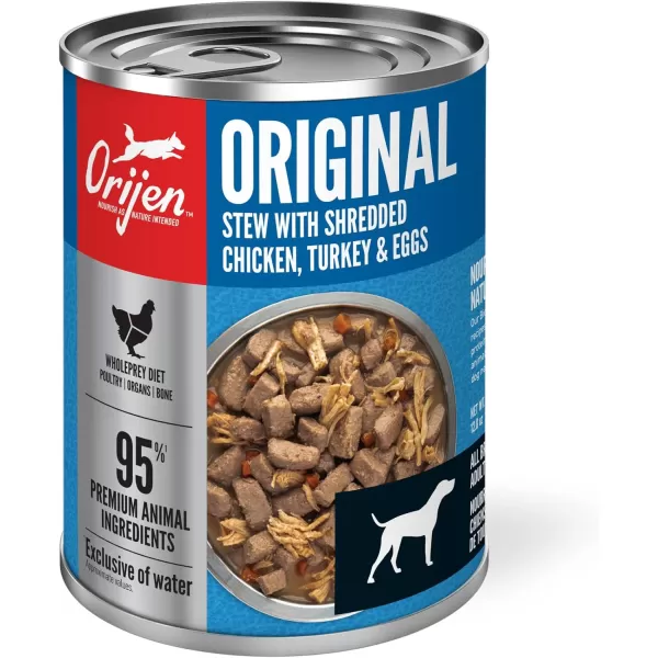 ORIJEN Puppy Poultry ampamp Fish Pate Recipe Wet Dog Food Pate Dog Food for Puppies WholePrey Ingredients 128oz Case of 12Original