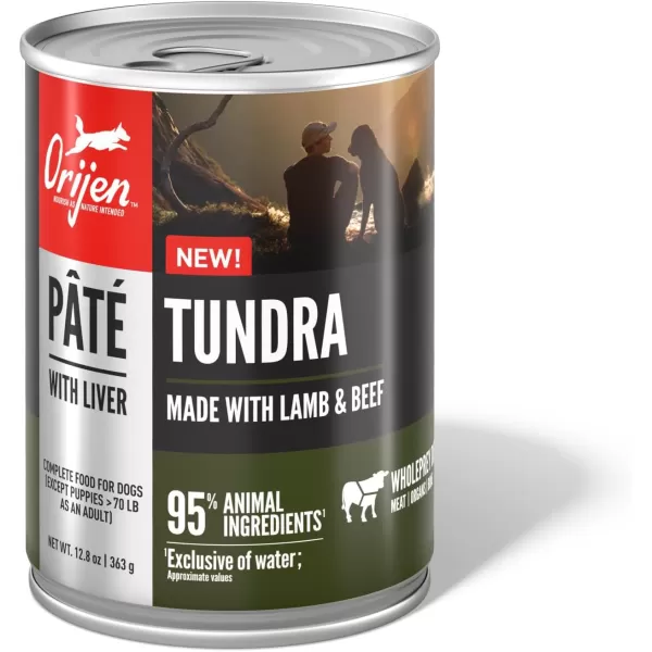 ORIJEN Puppy Poultry ampamp Fish Pate Recipe Wet Dog Food Pate Dog Food for Puppies WholePrey Ingredients 128oz Case of 12Tundra Pate