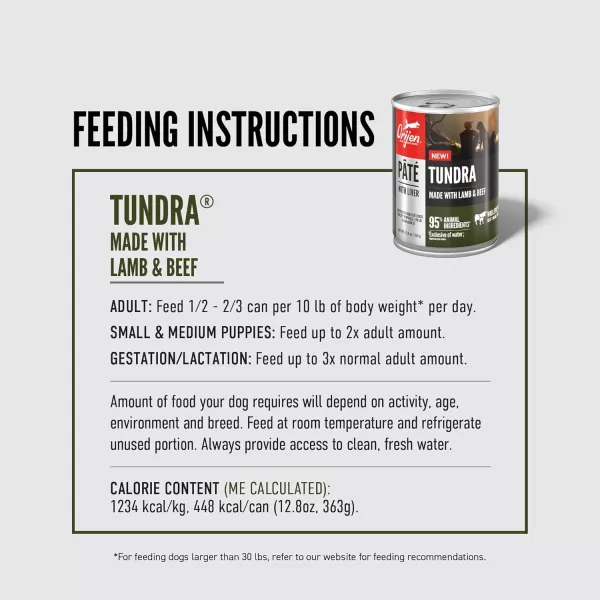 ORIJEN Puppy Poultry ampamp Fish Pate Recipe Wet Dog Food Pate Dog Food for Puppies WholePrey Ingredients 128oz Case of 12Tundra Pate