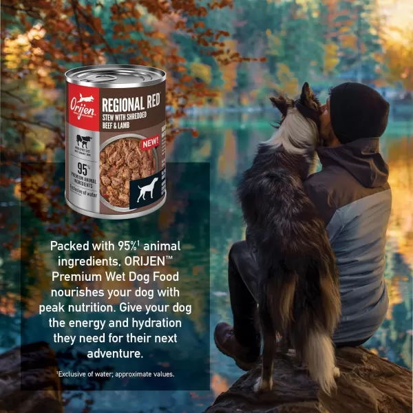 ORIJEN REGIONAL RED Stew Wet Dog Food WholePrey Ingredients 128oz Case of 12Wet Food