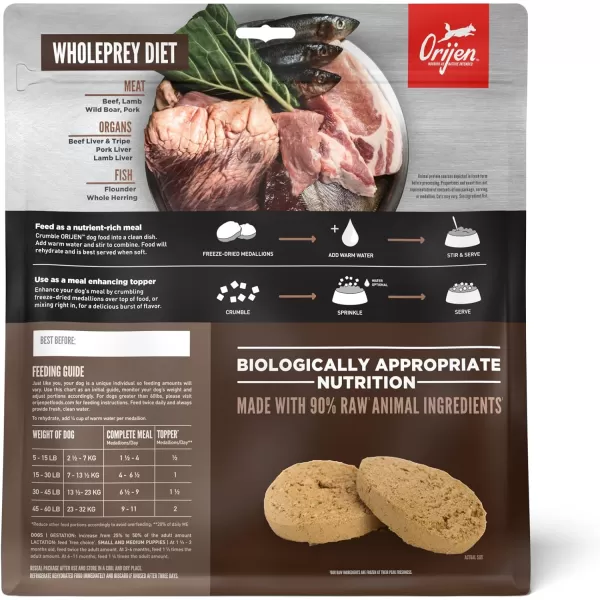 ORIJEN Regional Red FreezeDried Epic Bites 6OZRegional Red  Patties
