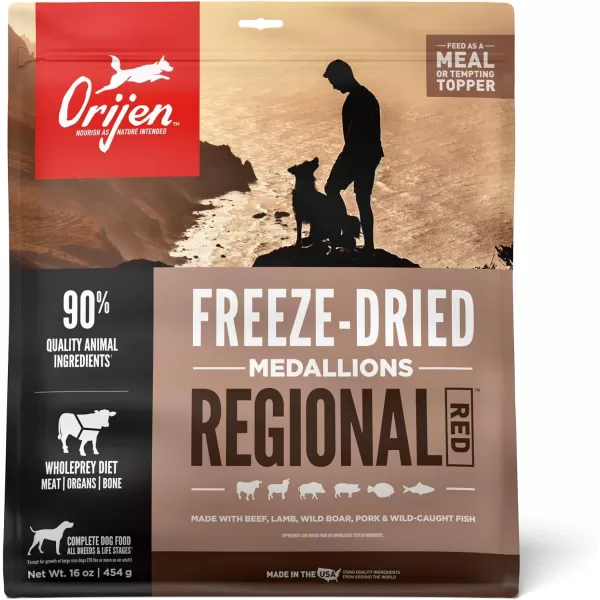 ORIJEN Regional Red FreezeDried Epic Bites 6OZRegional Red  Patties