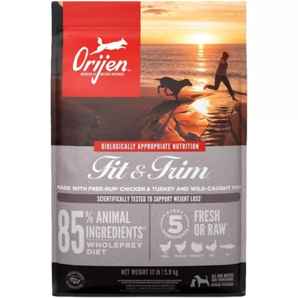 ORIJEN Senior Dry Dog Food Grain Free Dry Dog Food for Senior Dogs Fresh or Raw Ingredients 13lbFit  Trim