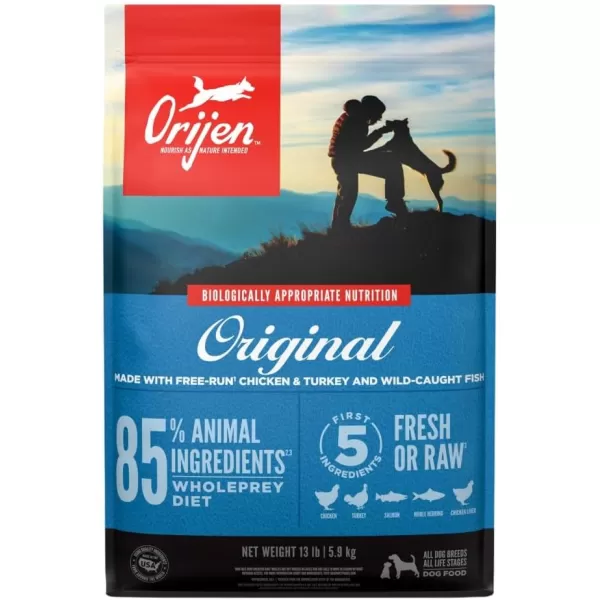 ORIJEN Senior Dry Dog Food Grain Free Dry Dog Food for Senior Dogs Fresh or Raw Ingredients 13lbOriginal