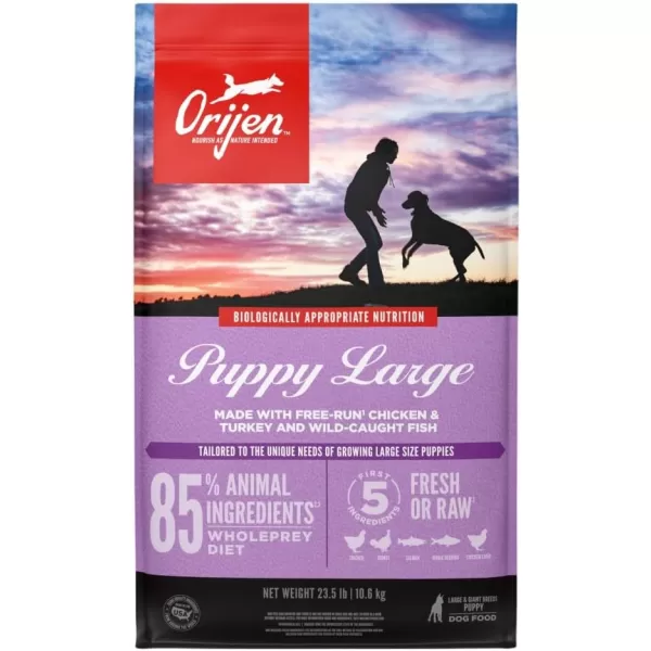 ORIJEN Senior Dry Dog Food Grain Free Dry Dog Food for Senior Dogs Fresh or Raw Ingredients 13lbPuppy Large