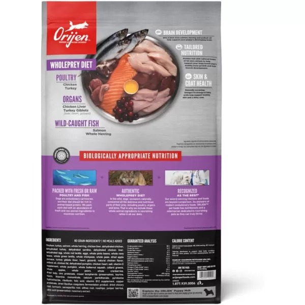 ORIJEN Senior Dry Dog Food Grain Free Dry Dog Food for Senior Dogs Fresh or Raw Ingredients 13lbPuppy Large