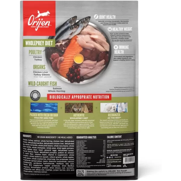 ORIJEN Senior Dry Dog Food Grain Free Dry Dog Food for Senior Dogs Fresh or Raw Ingredients 13lbSenior