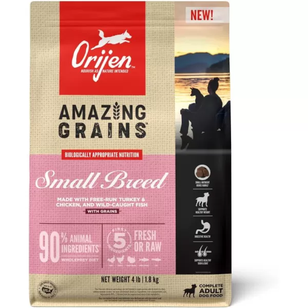 ORIJEN AMAZING GRAINS Puppy Large Dry Dog Food High Protein Dog Food for Large and Giant Puppy Breeds Fresh or Raw Ingredients 225lbSmall Breed