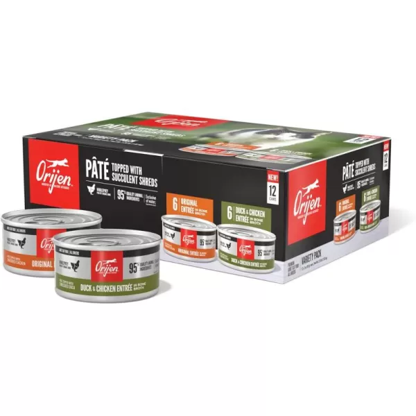 ORIJEN Adult REGIONAL RED Entree in Bone Broth Wet Cat Food Fresh and Raw Animal Ingredients 3 oz Case of 24Variety Pack