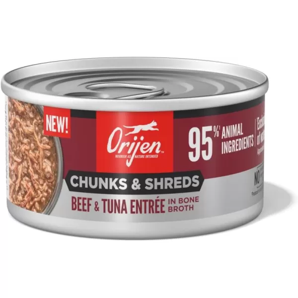 ORIJEN Chunks ampamp Shreds Beef ampamp Tuna Entre 3oz