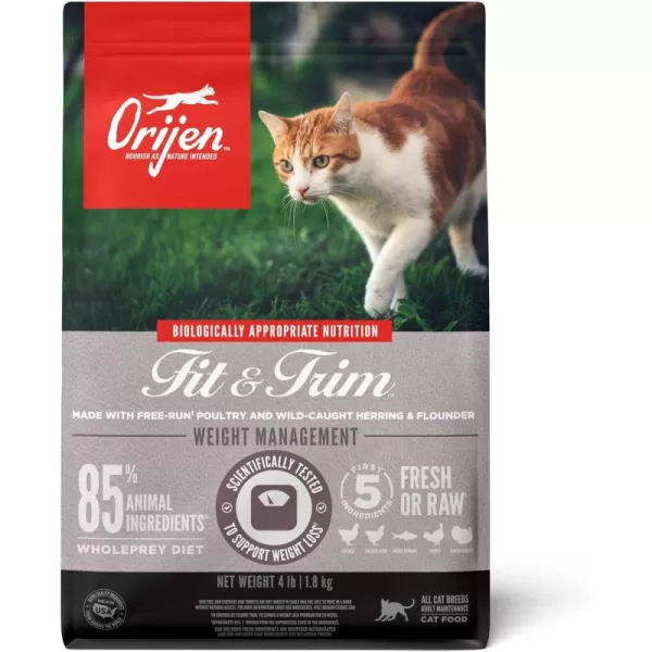ORIJEN Dry Kitten Food Grain Free Food for Kittens With WholePrey Ingredients 4lbFit  Trim