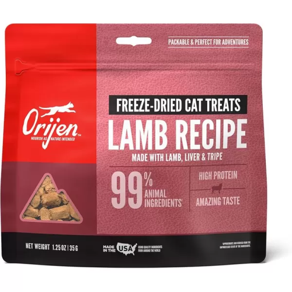 ORIJEN GrassFed Lamb FreezeDried Cat Treats  Biologically Appropriate  125 ozLamb