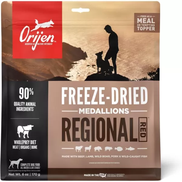 ORIJEN Regional Red FreezeDried Epic Bites 6OZRegional Red  Patties