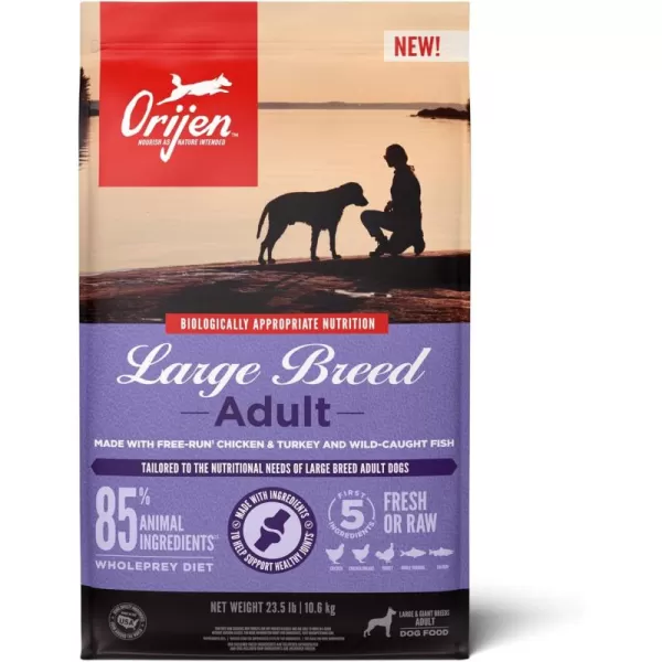 ORIJEN Senior Dry Dog Food Grain Free Dry Dog Food for Senior Dogs Fresh or Raw Ingredients 13lbLarge Breed Adult