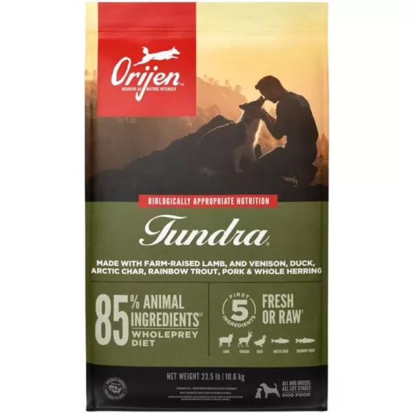 ORIJEN Senior Dry Dog Food Grain Free Dry Dog Food for Senior Dogs Fresh or Raw Ingredients 13lbTundra