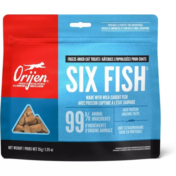 Orijen Six Fish FreezeDried Cat Treats  Biologically Appropriate  125oz