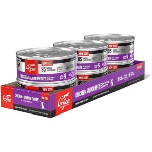 imageORIJEN Chunks ampamp Shreds Wet Cat FoodChicken and Tuna Kitten Entre 55oz Cans 6 CountPate Wet Food