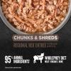 imageORIJEN Chunks ampamp Shreds Wet Cat Food Original Entre 55oz Cans 6 CountRegional Red