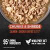 imageORIJEN Chunks ampamp Shreds Wet Cat Food Original Entre 55oz Cans 6 CountSalmon  Chicken