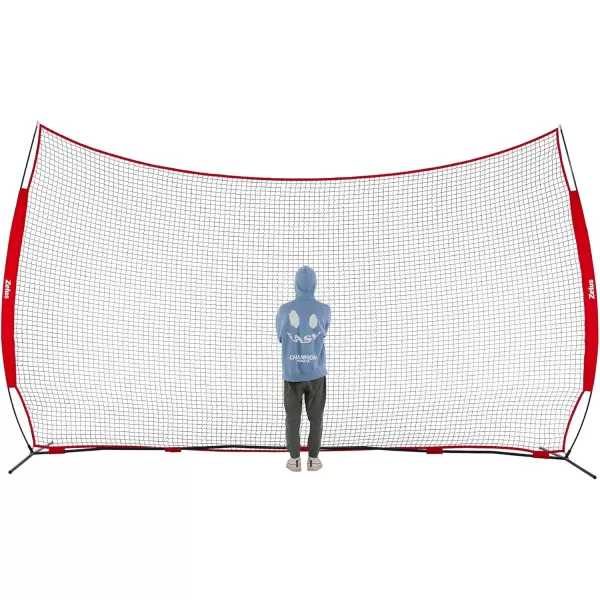 12x9ft ampamp 16x10ft Barricade Backstop Net Ball Sports Barrier Net Practice Net for Baseball Softball Lacrosse Soccer Basketball and More16x10 ft