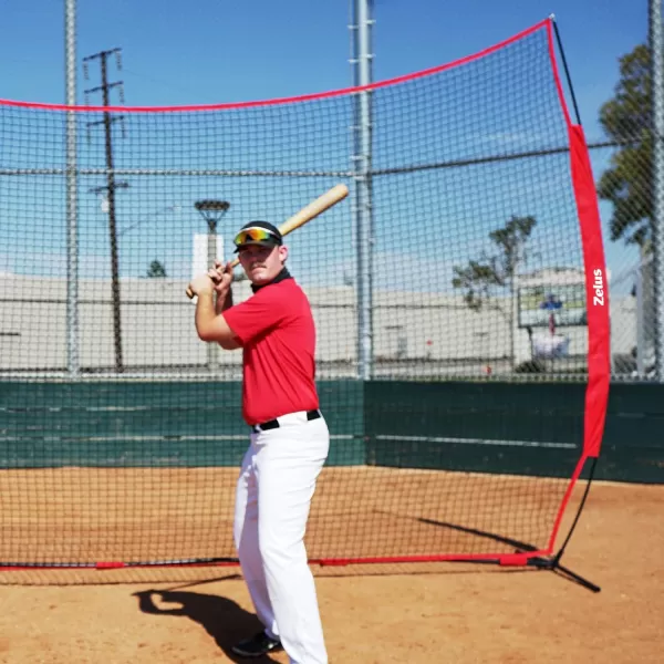 12x9ft ampamp 16x10ft Barricade Backstop Net Ball Sports Barrier Net Practice Net for Baseball Softball Lacrosse Soccer Basketball and More16x10 ft