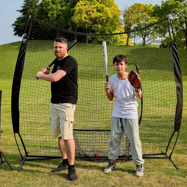 77 Baseball Net with Tee Kit Portable Baseball Net for Hitting and Pitching Softball Net with Tee Carry Bag ampamp Weighted BaseballBlack