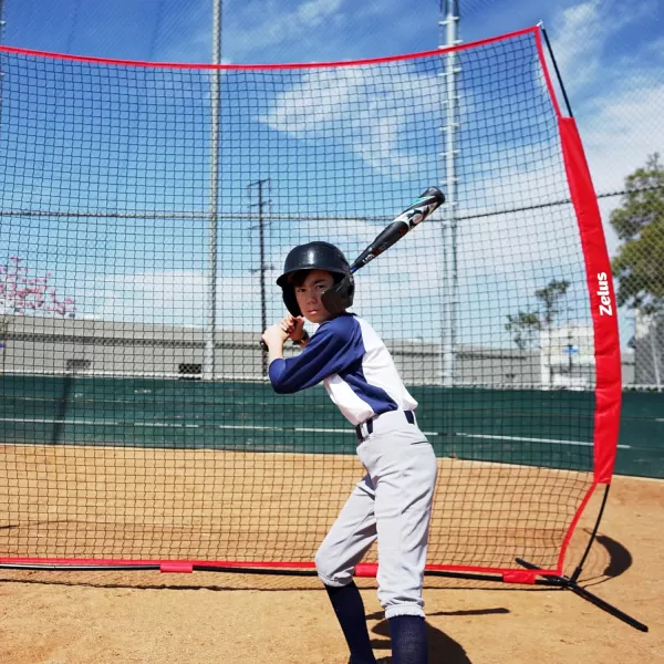 Collapsible Barricade Backstop Net 12x9 ft Net for Lacrosse Baseball Basketball Soccer Field Hockey and Softball Practice Barrier Portable Hitting Net for Backyard Park with Carry Bag