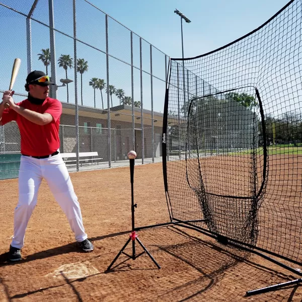 ZELUS 7x7ft Baseball Net for Hitting and Pitching Practice and Training  7x7 Portable Hitting Net Pitching Net  Batting Net with Frame and NetBlack