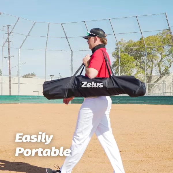 ZELUS 7x7ft Baseball Net for Hitting and Pitching Practice and Training  7x7 Portable Hitting Net Pitching Net  Batting Net with Frame and NetBlack