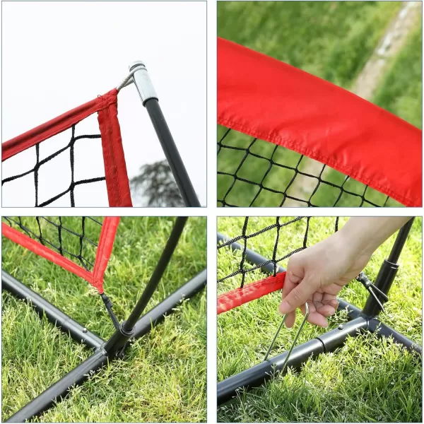 ZELUS 7x7ft Baseball Net for Hitting and Pitching Practice and Training  7x7 Portable Hitting Net Pitching Net  Batting Net with Frame and NetPractice Net