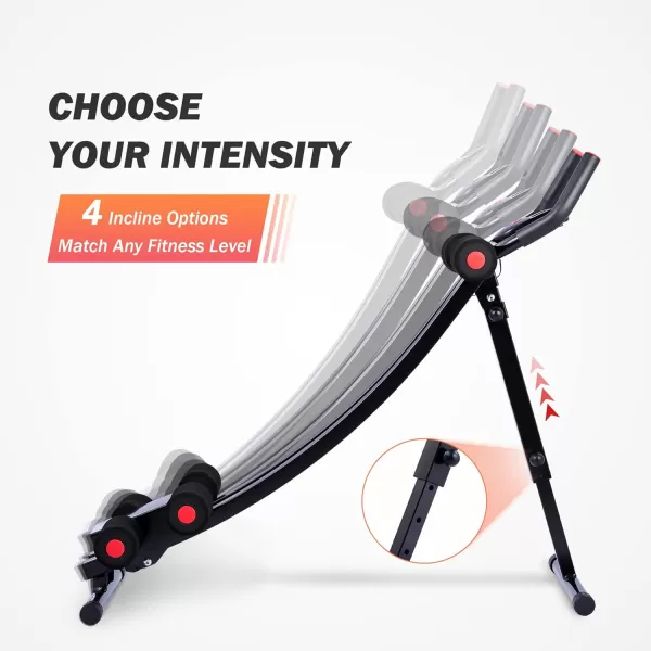 ZELUS Ab Machine for Home Gym Core Strength Training Equipment for Home Fitness Ab Crunch Coaster with 4 Intensities and Digital Display Foldable Core Trainer for AbdominalAb Machine