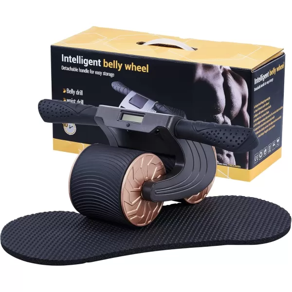 ZELUS Ab Roller Wheel for Home Gym Ab Roller Exercise Equipment with 36quot Dual Wheels Auto Rebound Assistance Digital Display Knee Pad Core Strength Trainer Fitness Equipment for Home Workouts
