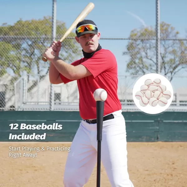 ZELUS Baseball net and tee 5x5ft 7x7ft Baseball Net for Hitting and Pitching Portable Indoor Outdoor Batting Practice Net with Carry Bag Ball Caddy ampamp Baseballs7x7 Combo Red